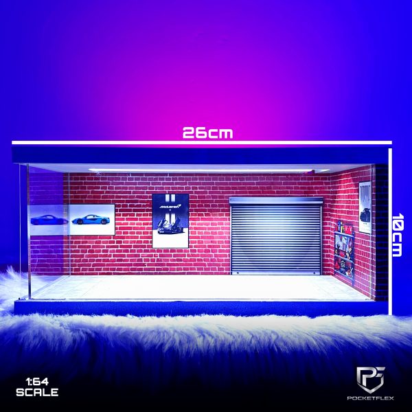 Diorama Garage 1:64 - Brick Themed Showroom Edition