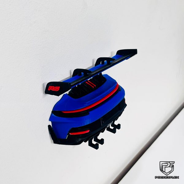 Porsche 911 GT3 RS Keychain Hanger | 3D Wall Mount | 4 Hooks Organizer