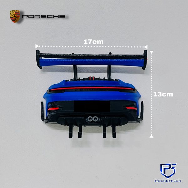 Porsche 911 GT3 RS Keychain Hanger | 3D Wall Mount | 4 Hooks Organizer