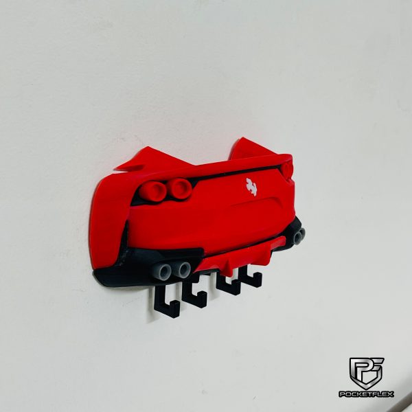 Ferrari 812 Superfast-Inspired keychain hanger | 3D Wall Mount | 4 Hook Organizer