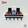 DeLorean-Inspired Flux Keychain Hanger | 3D Wall Mount | 5 Hook Organizer