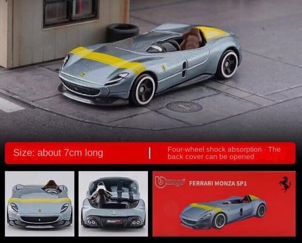 Bburago 1:64 Ferrari Monza Sp1 | Official Ferrari licensed Diecast | Rear Trunk openable
