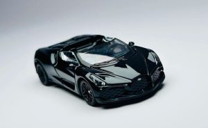 TSC 1:64 Bugatti Mistral Convertible | Black | Official Licensed Diecast