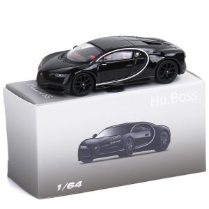 JKM Hu.Boss 1:64 | Bugatti Chiron | Black w/red interior