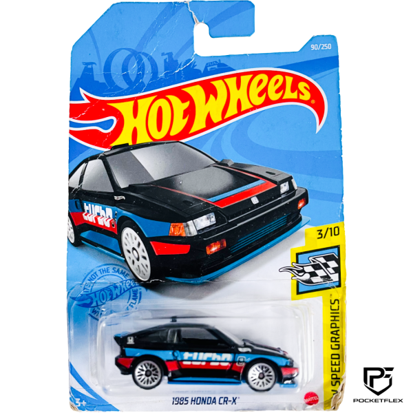 Hot Wheels | 1985 HONDA CR-X | 3/10 & 90/250 - BLACK
