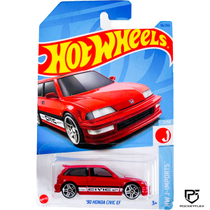 Hot Wheels | ‘90 HONDA CIVIC EF | 7/10 & 96/250 - RED