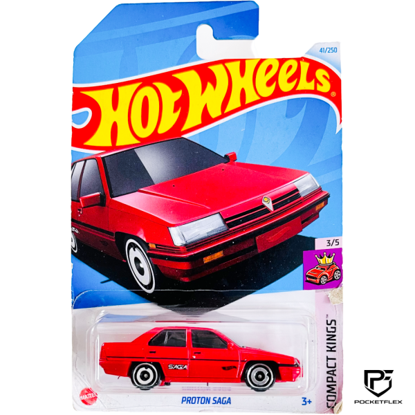 Hot Wheels | PROTON SAGA | 3/5 & 41/250 - RED