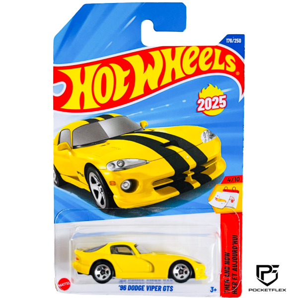 Hot Wheels | ‘96 DODGE VIPER GTS | 4/10 & 176/250 - YELLOW