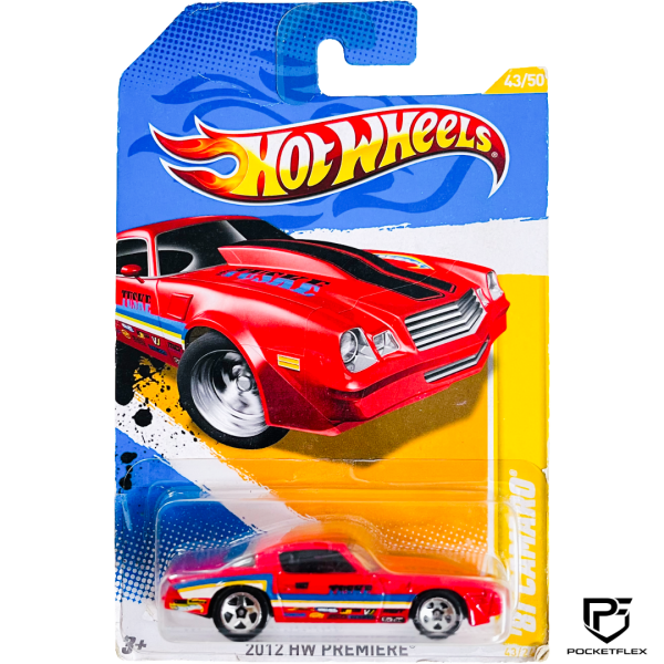Hot Wheels | ‘81 CAMARO | 2012 RELEASED CARD & 43/50 - RED