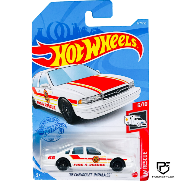 Hot Wheels | ‘96 CHEVROLET IMPALA SS | 6/10 & 227/250 - FIRE/RESCUE