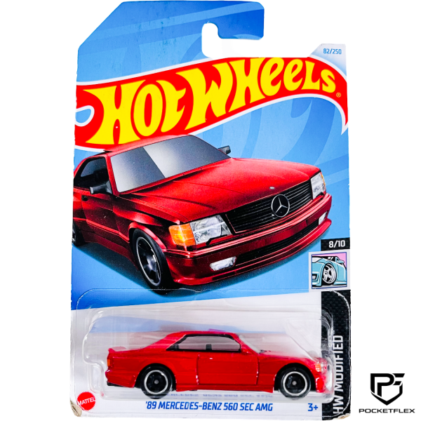 Hot Wheels | ‘89 MERCEDES-BENZ 560 SEC AMG | 8/10 & 82/250 - RED