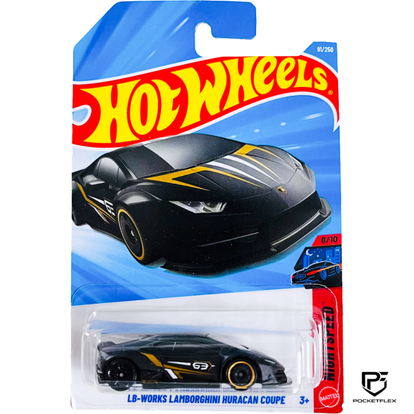 Hot Wheels | LB-WORKS LAMBORGHINI HURACAN COUPE | 8/10 & 91/250 - BLACK