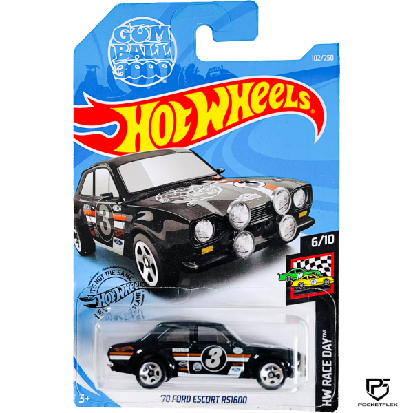 Hot Wheels | ‘70 FORD ESCORT RS1600 | 6/10 & 102/250 - BLACK
