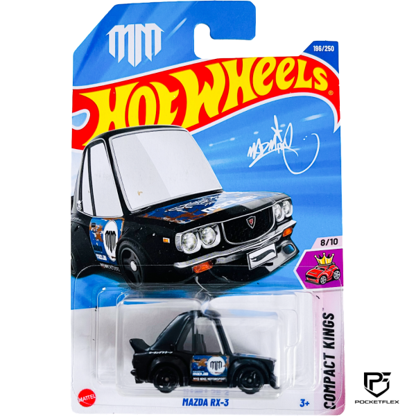 Hot Wheels | TOONED MAZDA RX-3 | 8/10 & 196/250 - BLACK