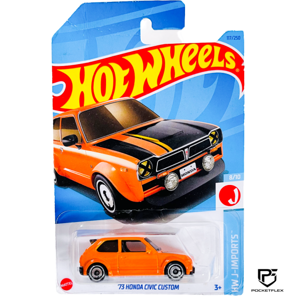 Hot Wheels | ‘73 HONDA CIVIC CUSTOM | 8/10 & 117/250 - ORANGE