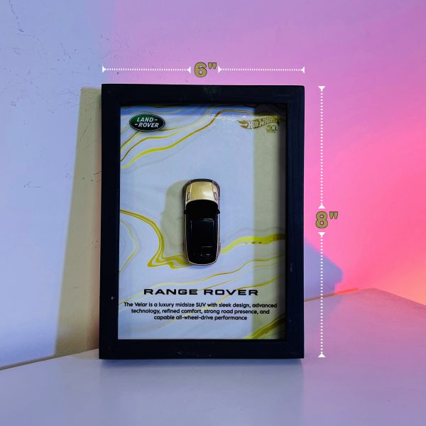 Range Rover Velar | PREMIUM 3D DIECAST SHADOW BOX FRAME | Wooden finish