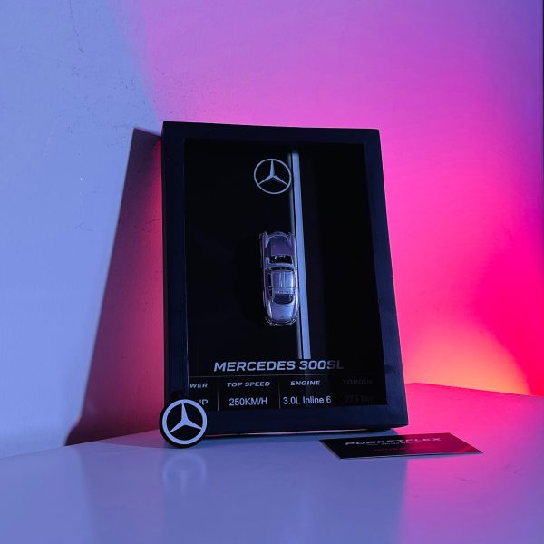 Mercedes-Benz 300SL | PREMIUM 3D DIECAST SHADOW BOX FRAME | 1:64 SCALE