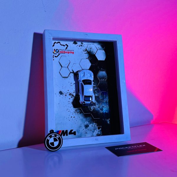 BMW M4 GT3 | PREMIUM 3D DIECAST SHADOW BOX FRAME | 1:64 SCALE