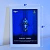 Ford Shelby GT500 Cobra | PREMIUM 3D DIECAST SHADOW BOX FRAME | 1:64 SCALE - BLUE