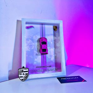 Porsche 911 GT3 RS | PREMIUM 3D DIECAST SHADOW BOX FRAME | 1:64 SCALE - PINK