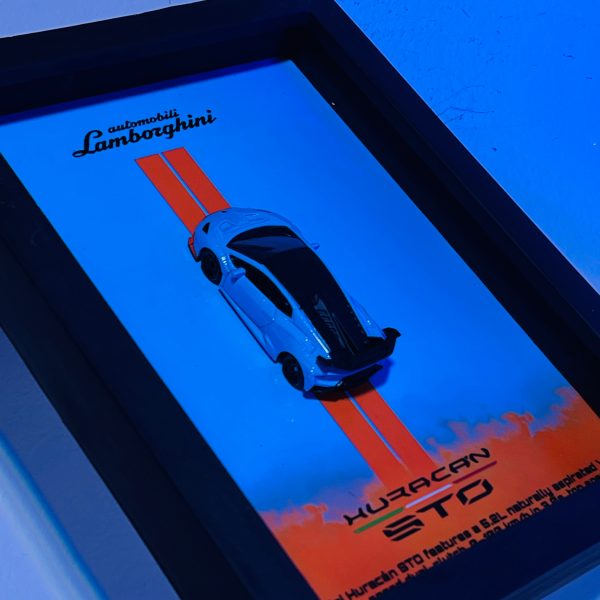 Lamborghini Huracan STO | PREMIUM 3D DIECAST SHADOW BOX FRAME | 1:64 SCALE