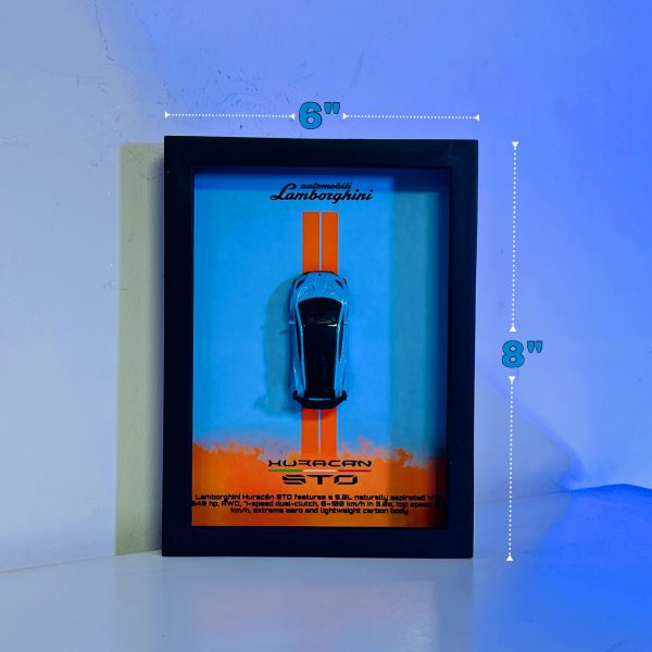 Lamborghini Huracan STO | PREMIUM 3D DIECAST SHADOW BOX FRAME | 1:64 SCALE