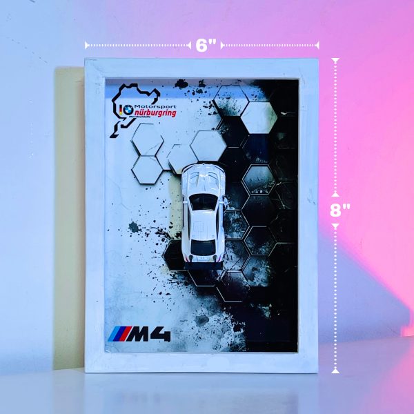 BMW M4 GT3 | PREMIUM 3D DIECAST SHADOW BOX FRAME | 1:64 SCALE