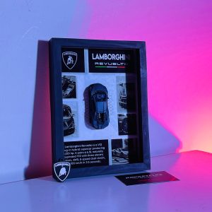 Lamborghini Revuelto | PREMIUM 3D DIECAST SHADOW BOX FRAME | 1:64 SCALE - GREY