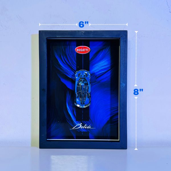 Bugatti Bolide | PREMIUM 3D DIECAST SHADOW BOX FRAME | 1:64 SCALE