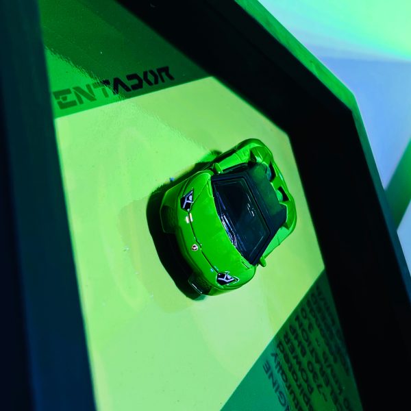 Lamborghini Aventador Roadster | PREMIUM 3D DIECAST SHADOW BOX FRAME | 1:64 Scale - GREEN