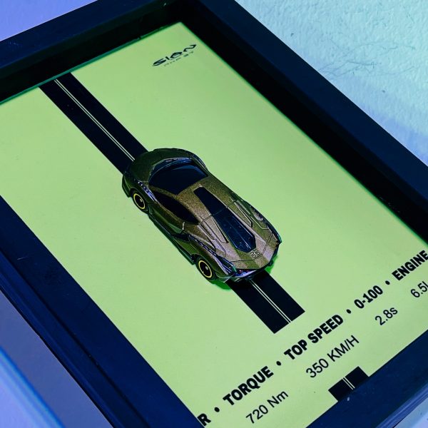 Lamborghini Sian fkp 37 | PREMIUM 3D Diecast Shadow Box Frame | 1:64 Scale