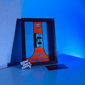Gulf Ford GT40 (LeMans Edition) | PREMIUM 3D DIECAST SHADOW BOX FRAME | 1:64