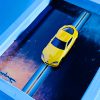 Toyota GR Supra (mk5) | PREMIUM 3D Diecast Shadow box frame | 1:64 Scale - YELLOW