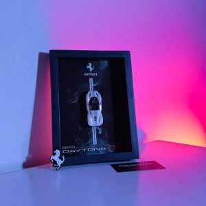 Ferrari Daytona SP3 | PREMIUM 3D DIECAST SHADOW BOX FRAME | 1:64 SCALE - WHITE