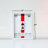 NISSAN GT-R R35 | PREMIUM 3D DIECAST SHADOW BOX FRAME | White w/red stripes