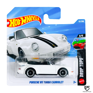 Hot Wheels | PORSCHE 911 TURBO CABRIOLET | 3/5 & 52/250 - WHITE