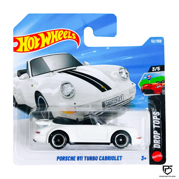 Hot Wheels | PORSCHE 911 TURBO CABRIOLET | 3/5 & 52/250 - WHITE