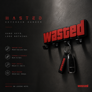 Wasted Keychain Hanger | GTA KEY WALL HANGER