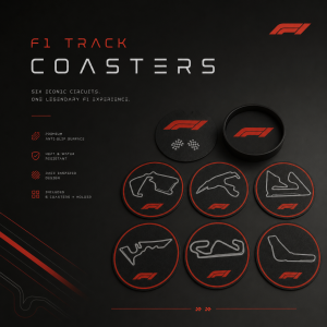 F1 Track Coasters | Formula 1 Themed coasters Set ( 4 Pieces )